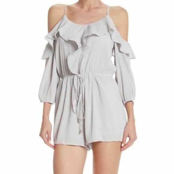 NWT JOA ruffle cold shoulder romper - Picture 1 of 9